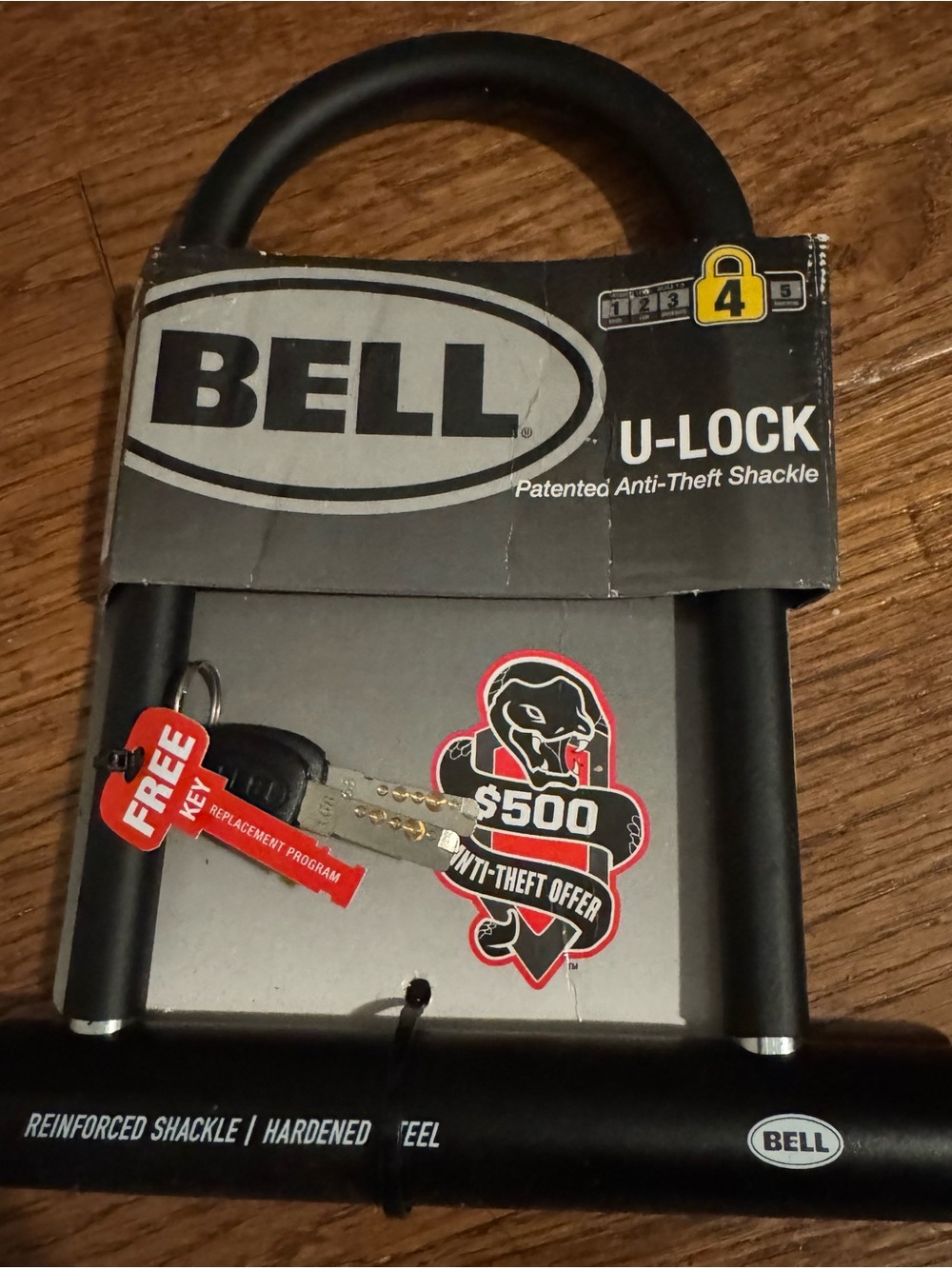 Bell U-Lock Bike Bicycle Lock New Key 7116924